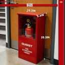 Ougist Fire Extinguisher Cabinet, Holds 2-1/2 lb Units, Rust-Proof Fire Extinguisher Wall Box with Shatter-Proof Acrylic Window for Garages & Basements, Built for Real Life, Large