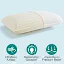 Talalay Latex Pillow, Extra Soft Latex Foam Pillow for Sleeping, King Size Bed Pillow for Back with Removable Cotton Inner Cover, Side and Stomach Sleepers, Helps Relieve Shoulder and Neck Pain