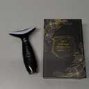 7 Color Galvanic Machines - Red Light Therapy for Face and Neck, Face Massager Tool for Wrinkles, Double Chin, Vibrating Facial Massager with Thermals, Black