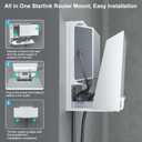 Linkoostar Starlink Gen 3 Router Mount, All in One Starlink Router Wall Mount for Star Link Standard V3 Mesh Router & Gen 3 Power Supply Mounting Kit Accessories-LM-3C
