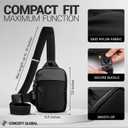 Travel Sling Bag for Men & Women - Water Resistant Crossbody Multipocket Chest Bag with Anti-Theft & RFID