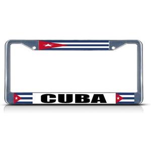 Fastasticdeals Cuba Cuban Flag License Plate Frame Tag Holder Cover