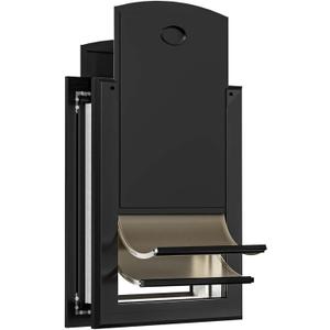 [Classicmacher] Heavy Duty Aluminum Dog Door with Dual Sliding Lock Panel, Magnetic Double Flap Exterior Pet Door, X-Large for Large Dog Up to 200LBS (Double Flaps,X-Large)