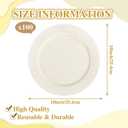 I00000 100 Pcs Ivory Plastic Plates,10inch Cream Dinner Plate, Elegant Disposable Plates Perfect for Birthday, Party,Wedding, Baby & Bridal Shower (100 Guests)