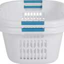 Rubbermaid Laundry Basket XL Hip-Hugger Basket 2.1-Bushel White Laundry Storage/Bathroom/Bedroom/Home Closet