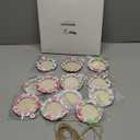 Thyle 12 Pcs Christmas Picture Frame Ornament Wooden Round Photo Frame Hanging Ornaments for Christmas Tree Xmas Holiday Party Decoration (Classic Style)