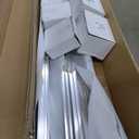 SMARTSTANDARD 72"/6FT Bypass Sliding Door Hardware Kit for Cabinet Closet, Aluminum Alloy Door Hardware with Finger Pull, for 2 Door System, Smoothly and Quietly, Fit 36.5" Wide Door Panel, No Door