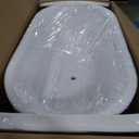 59" Acrylic Freestanding Bathtub, Free Standing Tub, Stand Alone Tub, Soaking Tub with Integrated Overflow and Drain, cUPC Certified, Gloss White