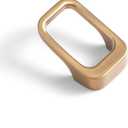 Goo-Ki Champagne Bronze Cabinet pulls with 0.6''(16mm) Hole Center,Modern Zinc Alloy Finger Pulls for Drawer,Wardrobe,Cupboard,6 Pack (0.6'' HOLE CENTERS)
