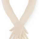 Comfecto UV Protection Gloves Sun Driving Glove Touchsreen Long Arm Sun Block for Outdoor Sports Summer Supplies (Broken White)