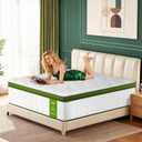 Twin Mattress 10 Inch - Twin Size Memory Foam Mattress in a Box with Individually Pocket Springs, Hybrid Gel Foam Mattresses Medium Firm, Fiberglass Free and Pressure Relief for All Sleep Positions