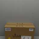 Wellmet Small Chandelier Lamp Shades Brown Set of 6, Rustic Style Linen Drum Shades for Wall Lamp, Hardback Clip on Lamp Shades for E12 Candle Bulbs, 5.5"x 5.5" x 5"