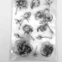 2 x Roses Flower Leaves Stamp Rubber Clear Stamp/Seal Scrapbook/Photo Album Decorative Card Making Clear Stamps