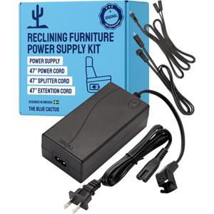 Universal Power Cord for Recliner Chair - 2-Pin Class 2 Power Supply Kit - Replacement Cord Kit for Electric Recliner Chair - Pack of 1