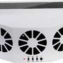 Solar Power Exhaust Fan, Vehicle Air Purifier Cooling Amplifier Window Fans Ventilator Radiator White