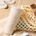 xo, Fetti Bride Tumbler - 24 Oz Stainless Steel Cup | Bachelorette Party, Bridal Shower, Ivory, Bride to Be Gift, Wedding