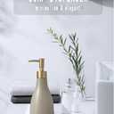 280ml Liquid Soap Dispenser for Bathroom with Gold PumpDish Soap Dispenser for KitchenRefillable Countertop Lotion Ceramics Khaki Hand Soap Dispenser for Shower