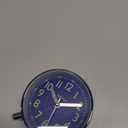 Anmileely Retro Analog Alarm Clock with Night Light, Battery Operated, Easy to Set - Ascending Alarm, Snooze, Simple Round Metal Design for Bedroom, Desk, Bedside, Travel, Kids, Adults, Heavy Sleepers