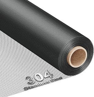 MAGZO 304 Stainless Steel Mesh Window Screen Roll 35in x 16ft - 22 Mesh
Pet Proof Window Screen Replacement, Durable Metal Mesh for Doors, Patio, Pet Cage, Vent & Gutter Guard, Easy to Cut – Black
