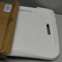 FISYOD Foldable Laptop Table, Portable Lap Desk Bed Table Tray, Laptop Stand with Cup Holder & Tablet Slot & Lifting Handle for Working Writing Drawing & Eating (White)