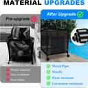 Version 2 Metal Pool Storage bin,Poolside Storage Organizer,Holder for Outdoor, Pool, Patio, Garden,Organizer for Toys, Floats, and Swimming Equipments,2-Size (LARGE)