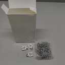 120 Pieces Curtain Track Sets, Ceiling Mount Curtain Track Hooks and Rollers Metal Shower S Hooks Straight Curved Rollers