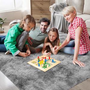 OLANLY 6x9 Machine Washable Large Area Rugs for Living Room, Bedroom, Soft Fluffy Shaggy Bedside Rug, Indoor Floor Carpet for Kids Girls and Boys, Dorms, Nursery, Home Decor Aesthetic