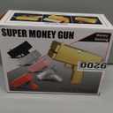 Sopu Make it Rain Money Gun Paper Playing Spary Money Toy Gun, Prop Money Gun Cash Gun Toy Party Supplies (Metallic Gold)