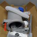 Above Ground Pool Skimmer with 10 PCS Skimmer Socks, Floating Pool Surface Skimmer Basket for Above Ground Pool, Compatible with Intex Inflatable Pools, Efficiently Removes Leaves Debris