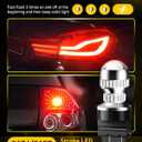 AUXITO T25 3156 3157 LED Strobe Brake Lights Bulbs, Red Flashing Stop Light, Super Bright 3056 3057 3047 3155 3457 4057 4117 4157 Flashing Strobe Blinking LED Tail Light Bulbs, Pack of 2