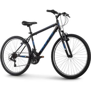 Huffy Stone Mountain Mens 26 Inch Mountain Bike, Matte Black Frame, 21-Speed Shimano Twist Shifting, Front Suspension, Comfort Saddle | 20"/24"/26" Sizes, 6-21 Speeds, Dual Suspension Available |