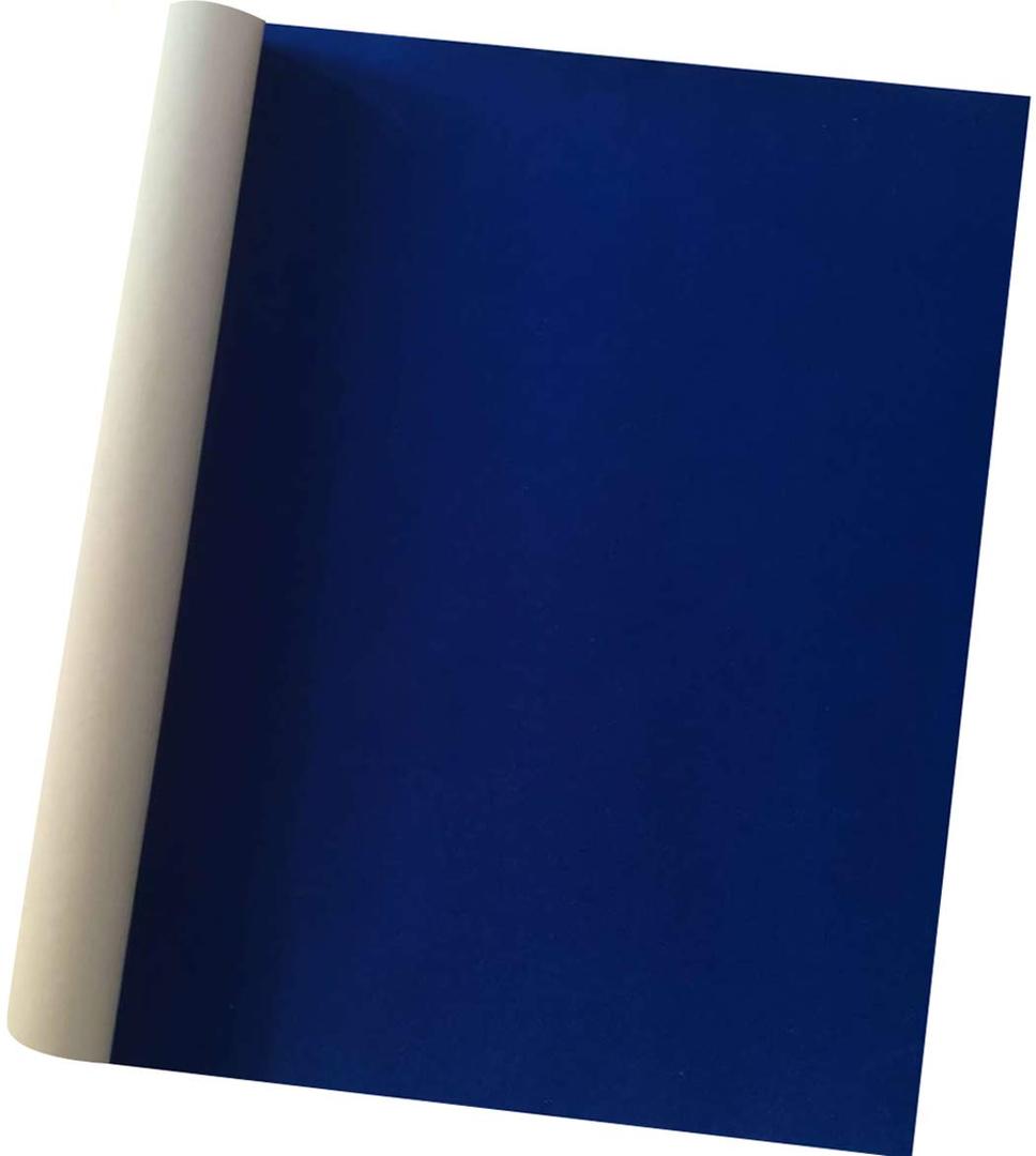 Self Adhesive Velvet Flocking Liner for Jewelry Drawer Craft Fabric 17.7" x 117" Peel and Stick Velvet Liner for Jewelry Box (Blue)