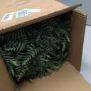 Outdoor Fake Hanging Fern Artificial Hanging Ferns 2 Pack, Large Faux Boston Fern Bushes, UV Resistant Outdoor Hanging Plants for Front Porch, Patio & Indoor Decor