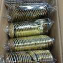 BUCLA 200-Piece Gold Plastic Silverware - Heavy Duty Disposable Cutlery Set - 100 Gold Plastic Forks & 100 Spoons for Catering, Party, Dinner, Wedding