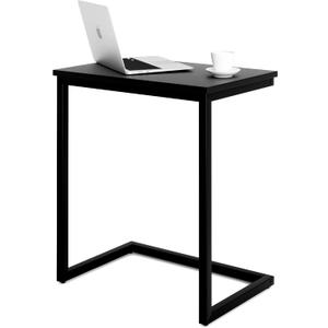 Sofa C Side End Table Wood Accent Couch Table Coffee Tray Snack Side Table Notebook Laptop Holder Over Bed Stand Reading Desk Black Color 22x14x27 Inch Space Saving for Living Room Bedroom