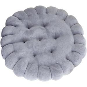 Biscuit Design Cushion for Sofa and Chair, Floor Pillow for Home Use, Light Gray