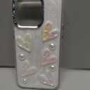Toycamp for iPhone 15 Case Cute - Women Girly Girls Glitter Phone Cover 15 Kawaii Sparkle Bling Shine Aesthetic Pretty Unique Wave Design Funda for Apple 15, Heart