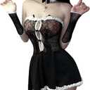 Women's Cat Cosplay Outfit Costume Roleplay Lingerie Set (S)
