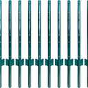 ARIFARO Sturdy Duty Metal Fence Posts 3 Feet,Pack of 10, 3-4-5-6-7 Feet No Digging Garden U Post for Wire Fencing Steel Fencing Poles for Yard, Outdoor (Green 10 PCS)