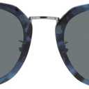 Coach HC8366 Sunglasses, Blue Tortoise/ Blue Solid, 54 mm