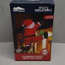 Joiedomi 6 FT Tall Christmas Inflatable Climbing Santa with Gift Box, Blow Up Hanging Santa with Build-in LED for Xmas Party, Outdoor, Yard, Garden, Lawn Decoration