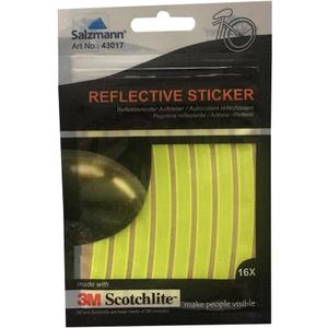 Salzmann Reflective Stickers - Soft stickers for backpacks, bikes, helmets, strollers, etc. - Made with 3M Reflective Material (Green)