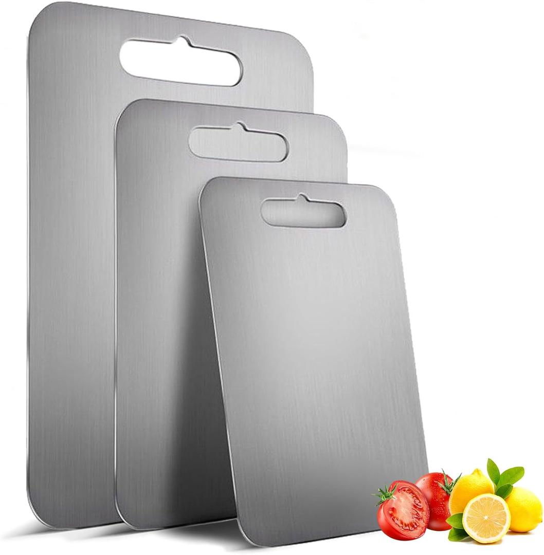 Katuchef Cutting Board - Katuchef Titanium Cutting Board, 100% Pure Titanium Cutting Boards for Kitchen (L (18 x 12 in))