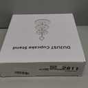 DUJUST Luxury Porcelain 3-Tier Cupcake Stand Tower, British Style Serving Tray with Golden Trim, Food Grade Dessert Display Stand, Beautiful Gift for Tea Party & Home Dcor (-Elegant White)