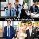 2 x Upgrade Shirt Stays for Men, Adjustable Elastic Dress Garters Belt Tucker Stays Holders Keepers with Non Slip Clips, Mens Suit Accessories for Police Military Professional 1 Pair (M)