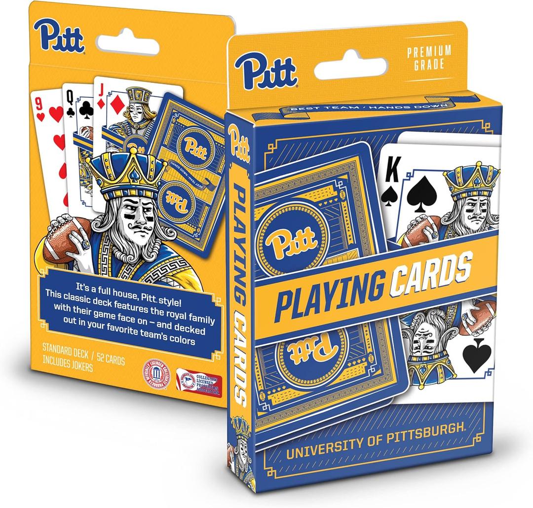 YouTheFan NCAA Officially-Licensed Playing Cards - Original Artwork on All face Cards and Jokers - Teams Official Colors - Quality Linen Texture - Designed in The USA