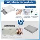 Cervical Pillow for Neck Pain – Ergonomic Memory Foam Bed Pillow for Side and Back Sleepers with Adjustable Height, Breathable Cooling Cover – Orthopedic Support for Spine Alignment