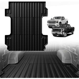 TripleAliners Truck Bed Mat Compatible with 2020-2025 2026 Chevy Silverado/GMC Sierra 2500 3500HD Accessories 6.8FT Liner All-Weather Protection TPE Heavy Duty Bed Mat(No for Factory 5th Wheel System)