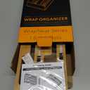 SpaceAid WrapNeat 2 in 1 Wrap Organizer with Cutter and Labels, Plastic Wrap, Aluminum Foil and Wax Bamboo Dispenser for Kitchen Storage Organization Holder for 12" Roll (Natural)