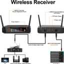 Depusheng DX4 Wireless Microphone, Professional 4 Channels Karaoke Handheld System for Home Karaoke, Meeting, Party, Church, DJ, Wedding, Home KTV Set